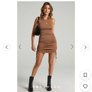 Lioness Women’s Camel Military Minds Mini Dress. Size M